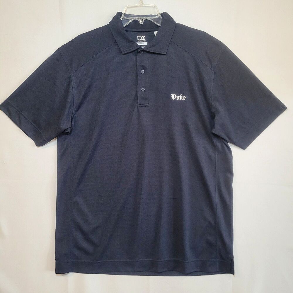 NWOT DUKE University Cutter & Buck CB DryTec Golf Polo Shirt Men's Sz Large
